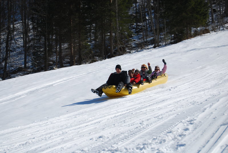 Snow rafting Logarska dolina Slovenia